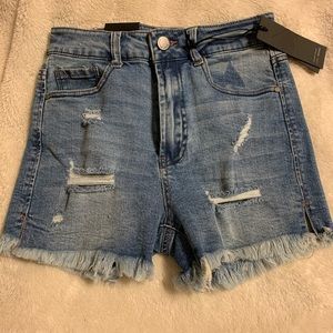 Black Label | Medium Wash Denim Shorts